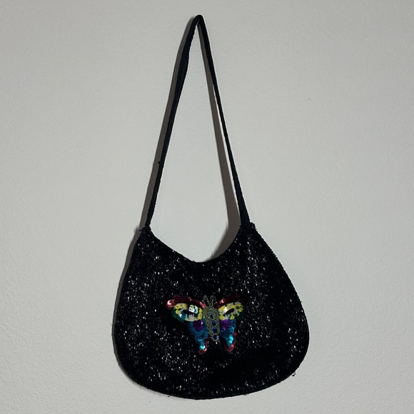 Vintage butterfly sequin bag - Picture 2 of 2